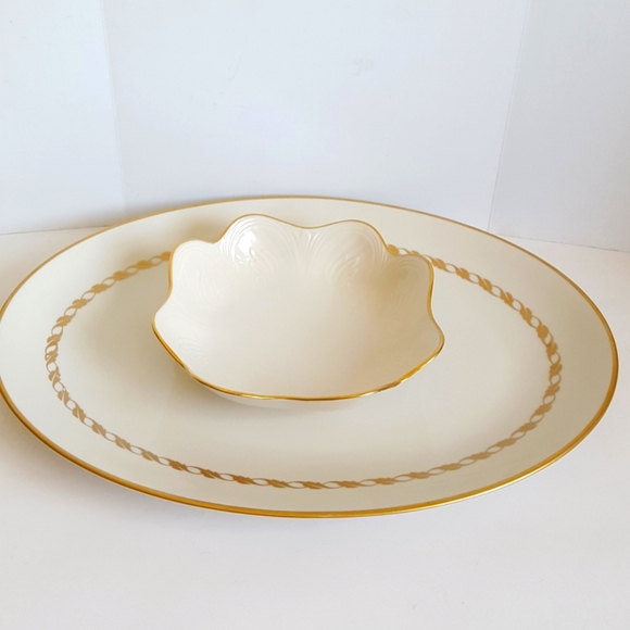 Franciscan China Del Monte Serving Platter & Lenox Scalloped Bowl 💎